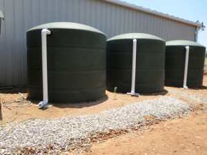 Aboveground polyethylene (PE) cisterns for rainwater storage