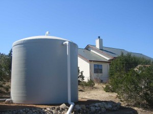 Aboveground fiberglass cisterns and tanks for rainwater storage